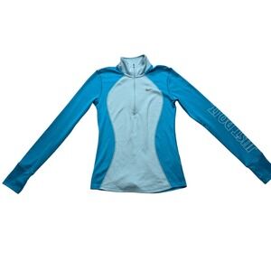 Nike Dri-Fit Athletic Quarter Zip Pullover Blue Running‎ Training XS